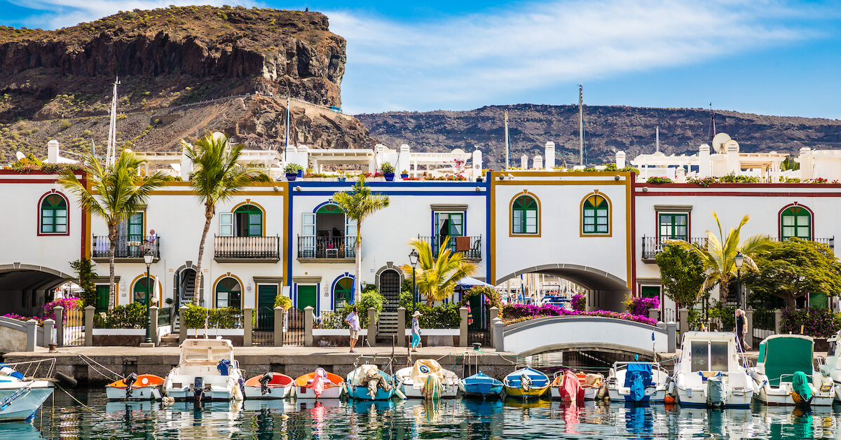 Port in Gran Canaria of the Canary Islands, one of the best winter vacations in Europe to escape the cold