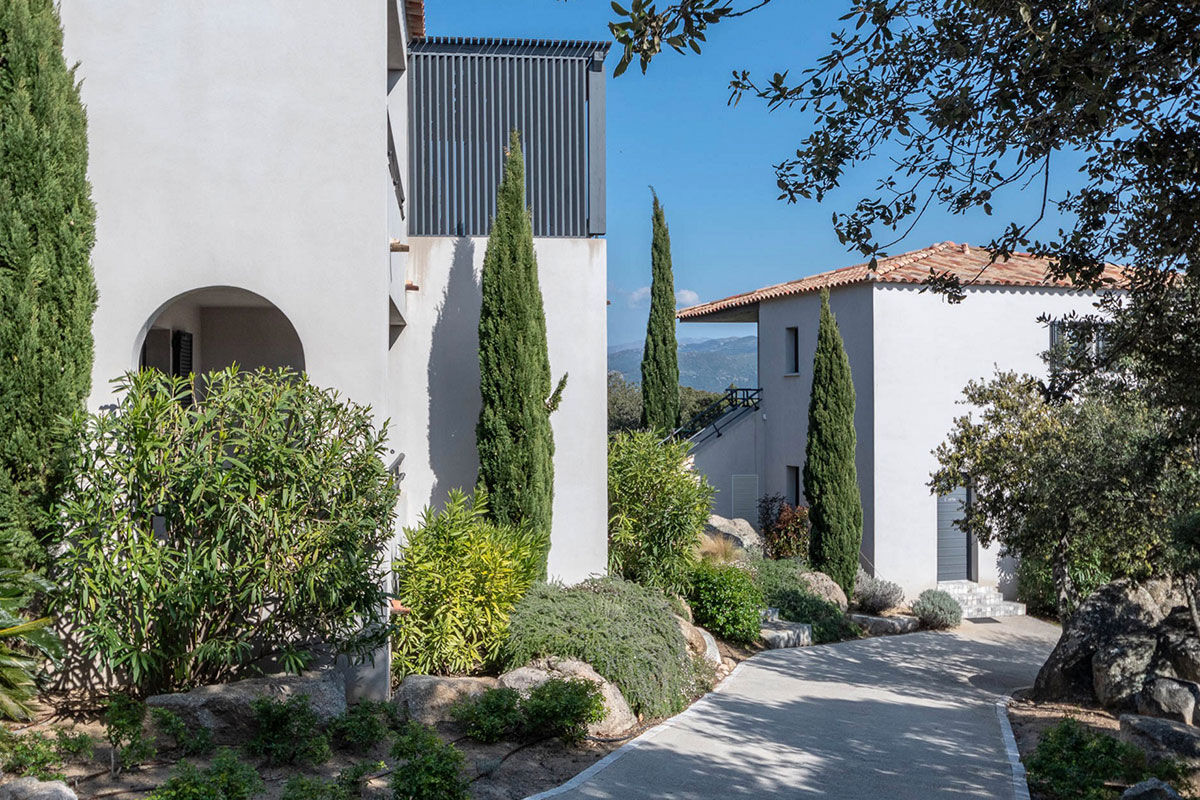 <b>Hotel A Piattatella, Monticello</b> - The views are king here in the hills of northwest Corsica: home of the Hotel a Piattatella. This villa-style refined hotel features minimalist rooms, a terrace bar plus a spa with hammam for guests to relax.