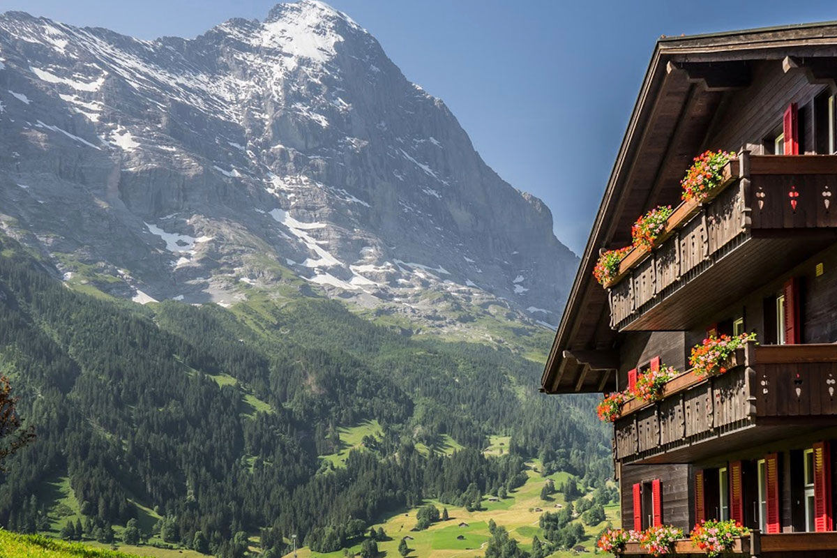 <b>Romantik Hotel Schweizerhof, Grindelwald</b> - Peacefully nestled amidst gardens and facing the opposing Alpine mountain range, this all-suite resort is perfectly situated for unrivalled hiking trips. With an elegant dining room, rustic-chic restaurant, lobby bar and both indoor and outdoor pools, the Romantik Hotel Schweizerhof is an excellent choice for the adventurous and enthusiastic traveler.