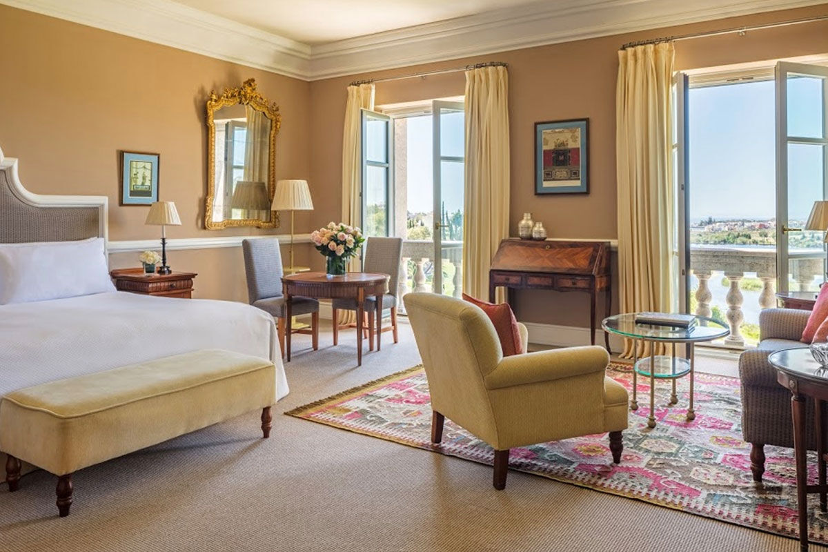 <b>Anantara Villa Padierna Palace Benahavís Marbella Resort</b> - Surrounded by gardens and with views of the Mediterranean Sea, this grand hotel is sophisticated, refined, and draws guests with its blush colored exterior. The property boasts 8 restaurants, 3 golf courses, indoor and outdoor pools, a beach club, and a posh spa.