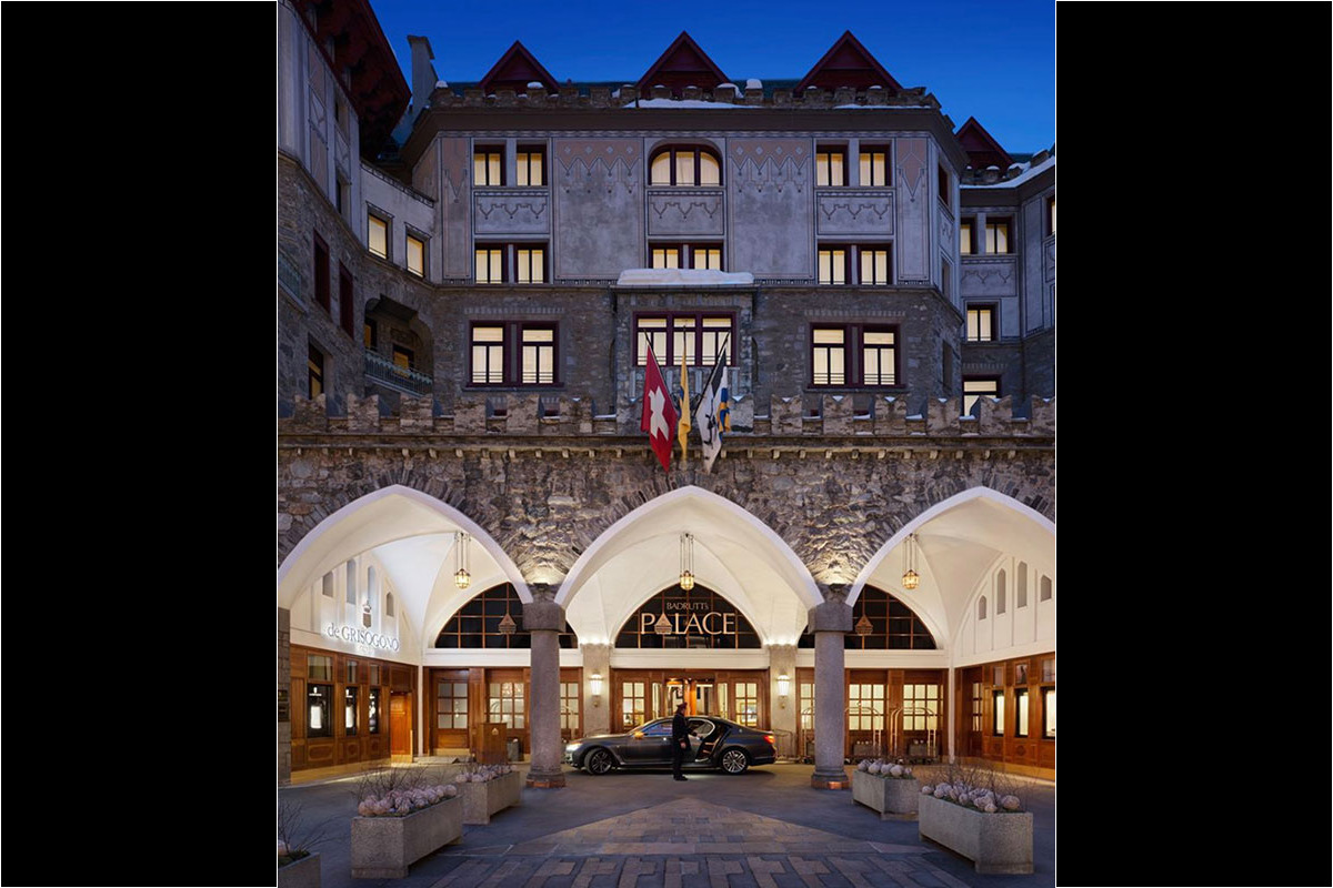 <b>Badrutt’s Palace</b> - A 1896 gothic-style landmark luxury hotel, Badrutt’s Palace is surrounded by the Swiss Alps and overlooks Lake Saint Moritz. A grand lobby, elegant dining rooms and classical rooms all add to the historic splendor of this exceptional dwelling place.