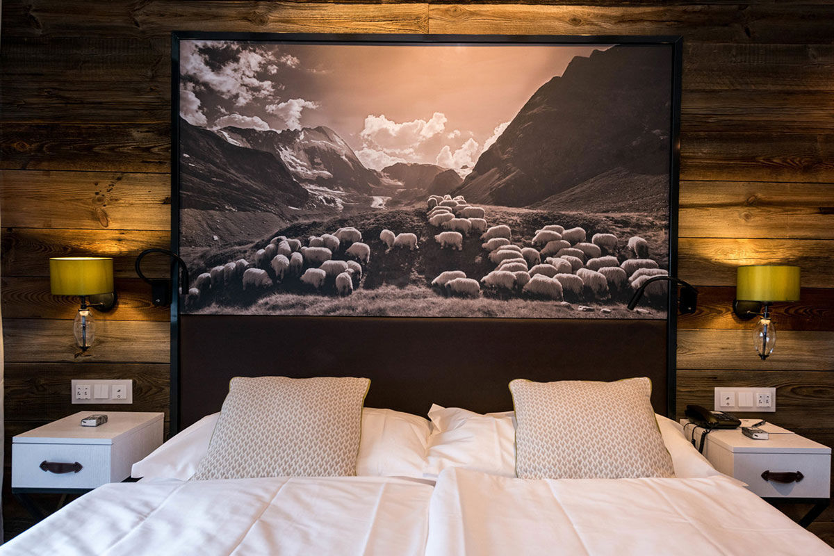 <b>Hotel Alpenhof</b> - With dark wood-beamed ceilings, rustic-chic rooms, piano bar and cigar lounge, this handsome hotel sits at ease amidst the Swiss Alps with views of Matterhorn. Family-run and only a 5-minutes’ walk to downtown Zermatt, this chalet-style hotel is the perfect, upscale cabin-like feel for your rugged mountain stay.