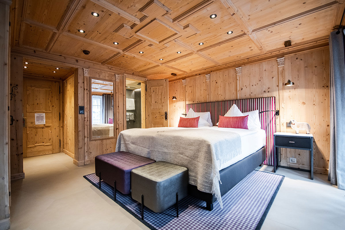 <b>Hotel Julen</b> - With Views over Matterhorn and the Swiss Alps, Hotel Julen is family-run and inviting. Experience an authentic Swiss Alp vacation with alpine rooms, farmhouse décor, spa and traditional Swiss food.