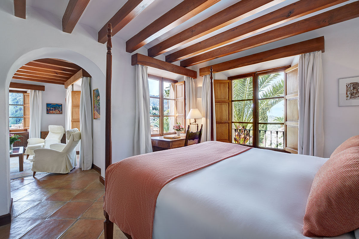 <b>Belmond La Residencia, Mallorca</b> - An 8-minute walk to La Casa de Robert Graves, this Mallorcan-chic hotel is comprised of two stone manor houses with old-school charm and antiques. There are 3 restaurants on site as well as a bistro/bar, tennis courts, and a spa with a sauna.