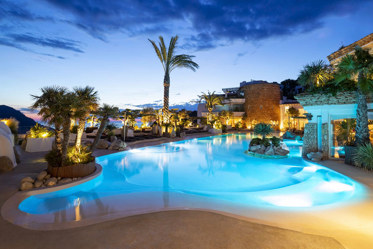 <b>Hacienda Na Xamena, Ibiza</b> - Removed from the clubbing areas of the island, Hacienda Na Xamena is an oasis to rejuvenate your body and overall well-being. The rooms are airy with incredible views, the restaurant and bar have lush plants throughout, and the combination of exposed wood and white-washed walls brings a feeling of freshness to your senses.