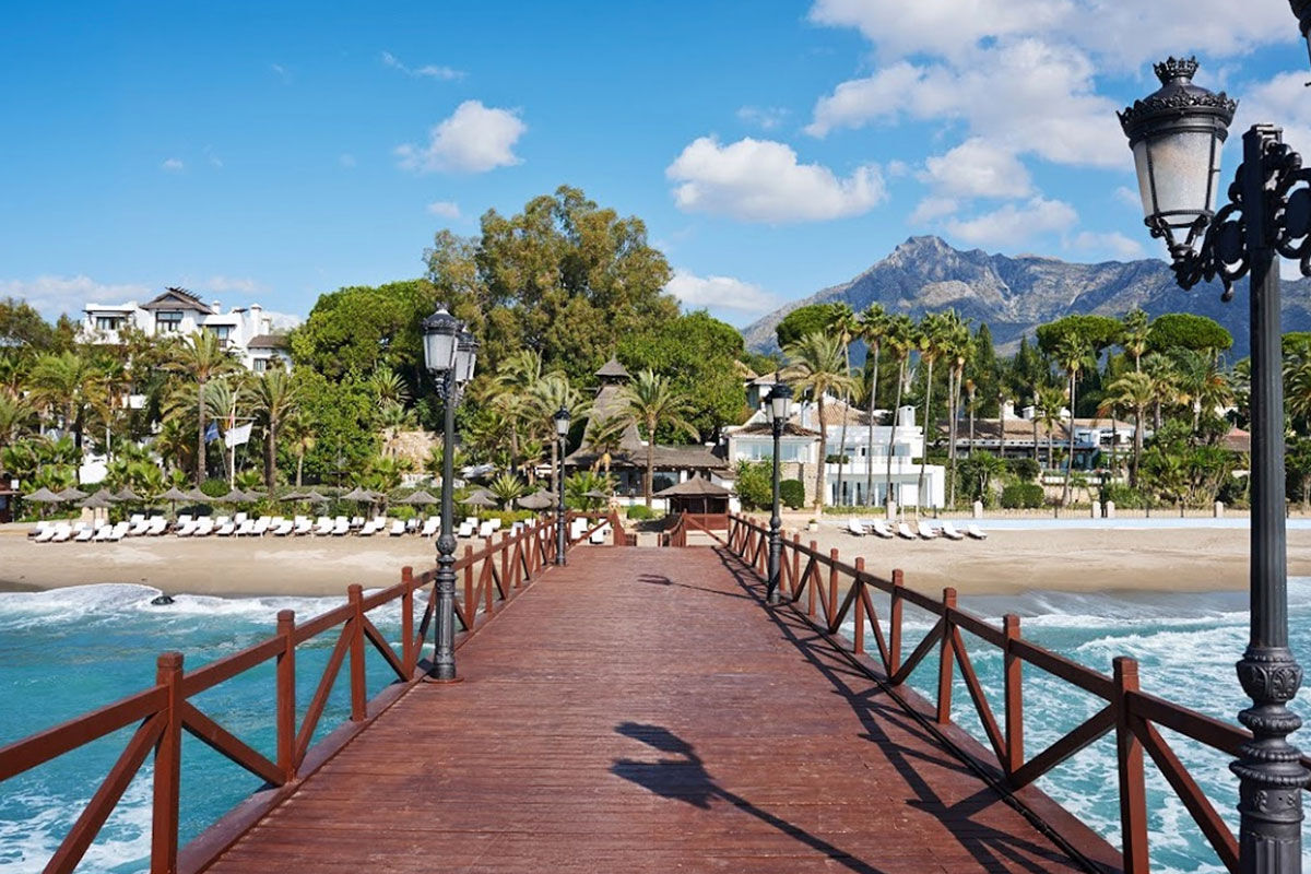 <b>Marbella Club</b> - On the heart of the ‘Golden Mile,’ the Marbella Club is an opulent beachfront hotel focused on wellbeing; it features a yoga studio, a spa with 12 treatment rooms, an outdoor saltwater pool as well as landscaped botanical gardens to wander through. The rooms are bright, airy and minimalist; the property features multiple upscale restaurants and bars, and the beach club is a hotspot for nightlife.