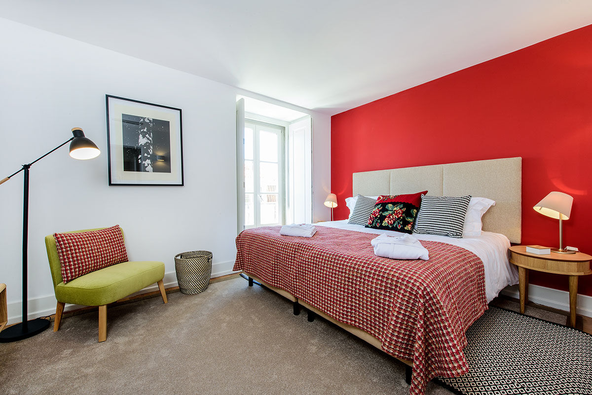 <b>Martinhal Lisbon Chiado Family Suites</b> - With bright colors, mid-century modern furniture and striking artwork, this kid-friendly hotel is fun for the whole family. The casual café has vaulted ceilings and a shiny red buggy on display, there are multiple kids’ areas (one of which is inside a tent!) and the Scandinavian design gives a sense of peace and innovation.