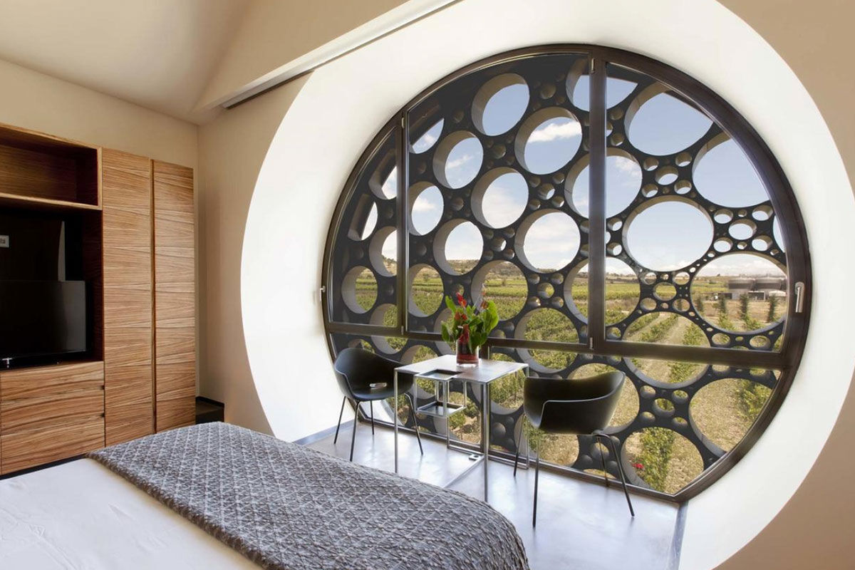 <b>Mastinell Cava & Hotel, Barcelona</b> - Respectful to the tradition of the land, this innovative hotel with provocative architectural design captures the interest and intellect of guests. Low to the ground to minimize its visual impact, Mastinell Cava & Hotel is surrounded by vineyards, serves Catalan and Mediterranean cuisine, and features sophisticated rooms with a view quite unlike any other.