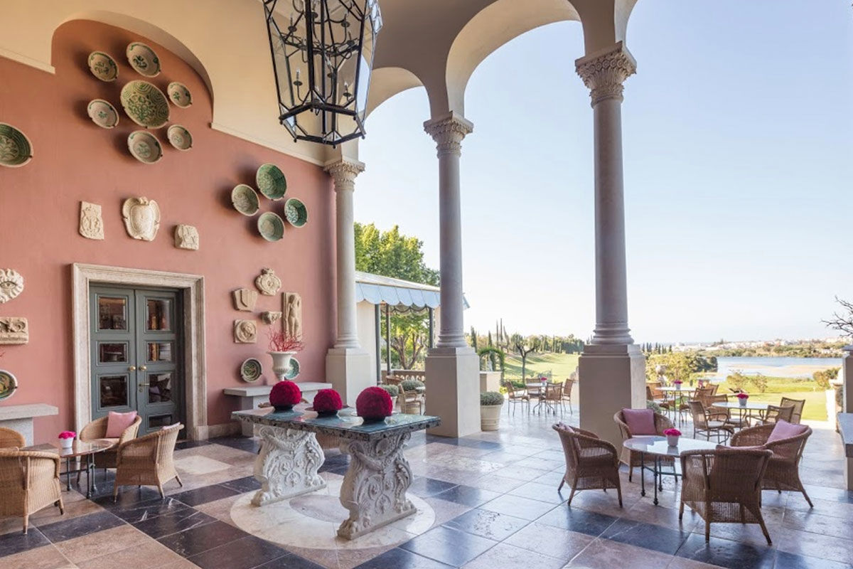 <b>Anantara Villa Padierna Palace Benahavís Marbella Resort</b> - Surrounded by gardens and with views of the Mediterranean Sea, this grand hotel is sophisticated, refined, and draws guests with its blush colored exterior. The property boasts 8 restaurants, 3 golf courses, indoor and outdoor pools, a beach club, and a posh spa.