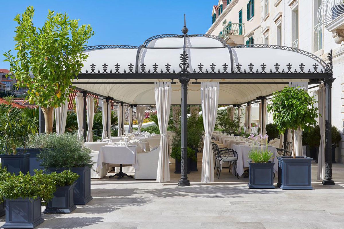 <b>Palace Elisabeth, Hvar</b> - Set in a stately building from 1869, this genteel hotel sits on a cobbled square facing the Port of Hvar. Palace Elisabeth quietly boasts of its upscale Italian restaurant that offers panoramic views, its outdoor terrace lounge with plush seating, as well as the courtyard pool to which guests retreat after a drink at the refined bar.