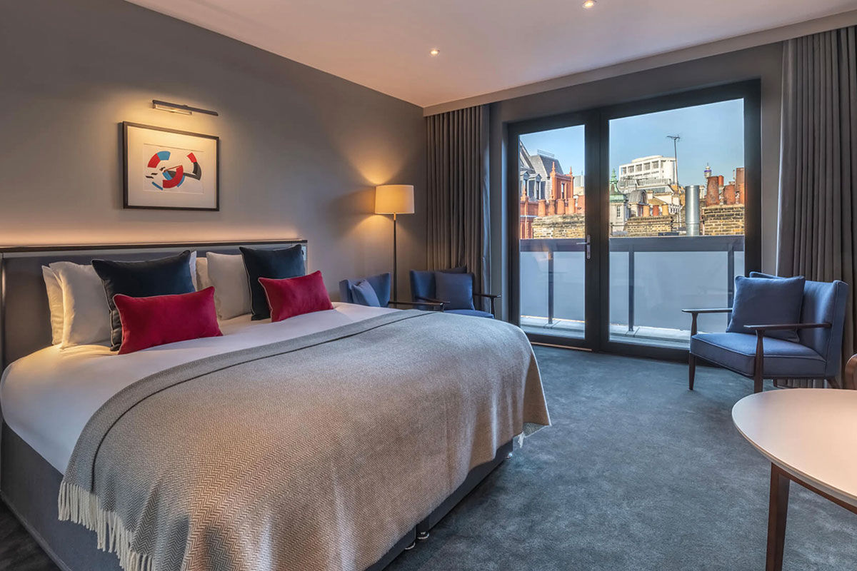 <b>The Resident Soho Hotel</b> - Nearly destroyed in a 1941 bombing raid, this 17th century mansion-turned-boutique hotel was once an inspiration to Charles Dickens. Inside you’ll find dark wood accents, sleek lines and modern décor.