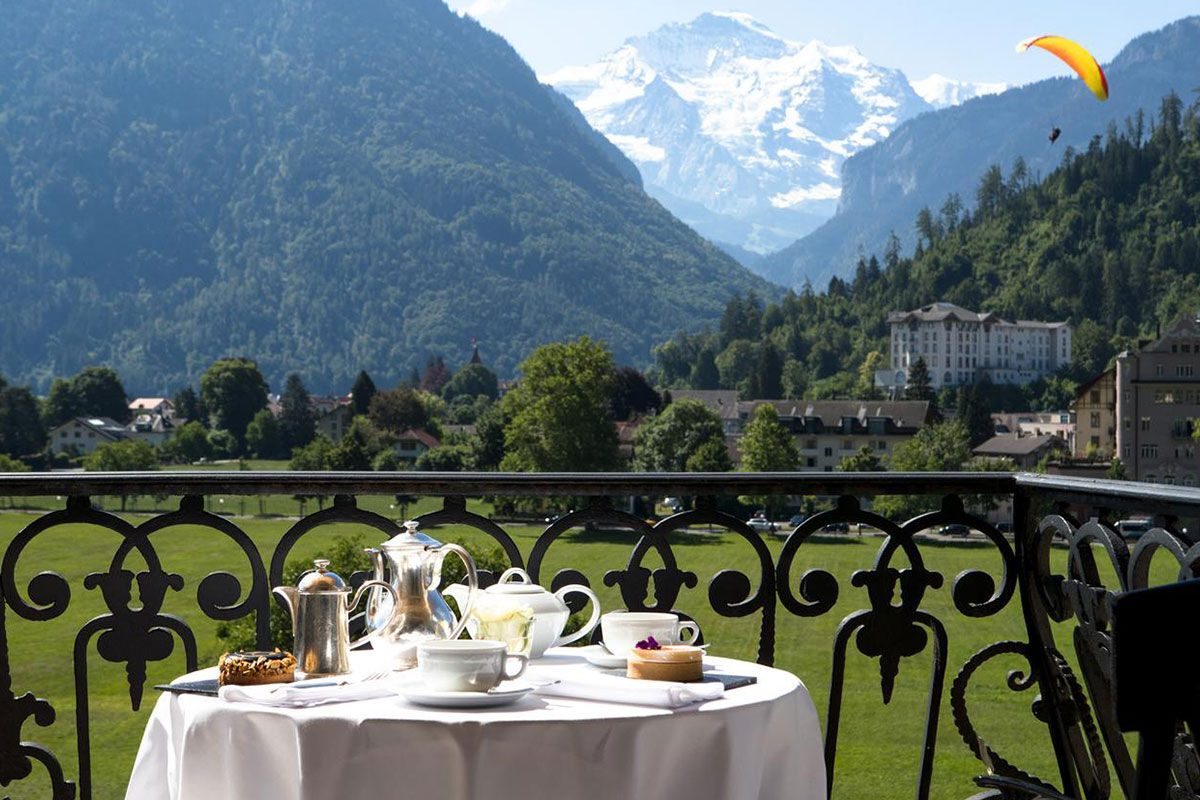 <b>Victoria Jungfrau Grand Hotel & Spa, Interlaken</b> - Standing in a privileged and picturesque location of Interlaken, the Victoria Jungfrau Grand Hotel is plush, sleek, stylish and has all the sophistication that its 19th century building deserves. The piano bar and cigar lounge have soaring ceilings, the 2 refined restaurants have frescoes, and the high-end spa and pool is worth mentioning for its architectural design, tiled flooring and impeccable taste.
