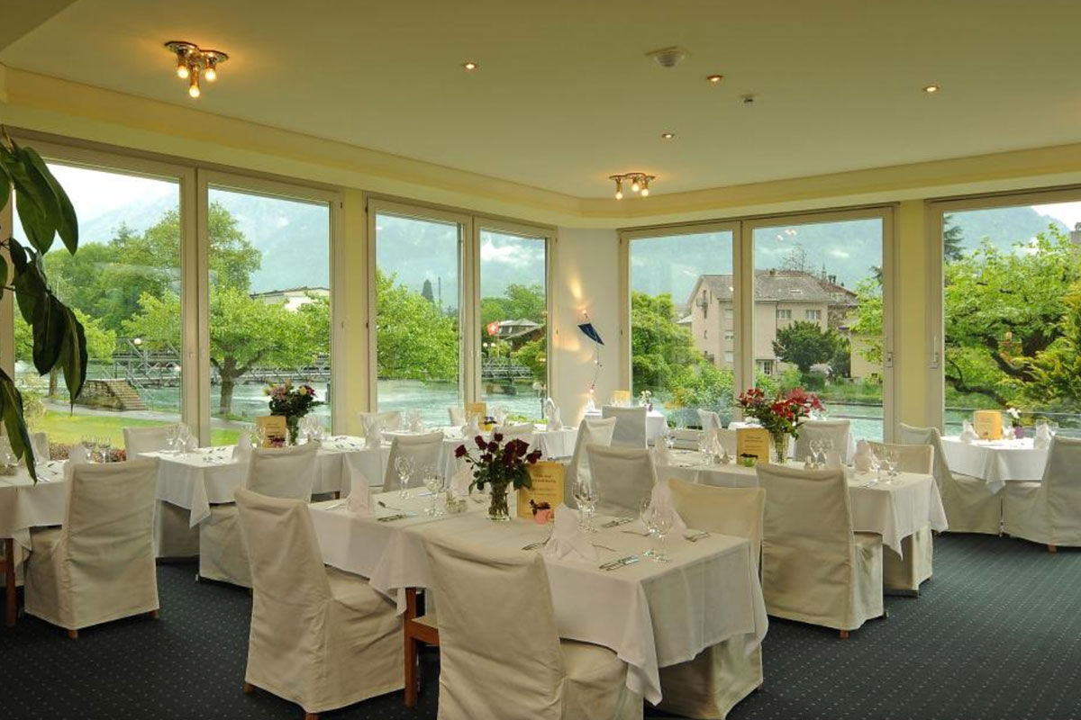 <b>Aparthotel Goldey, Interlaken</b> - Sitting on the banks of the River Aare, this boutique hotel rests with the backdrop of the mountainous skyline. The bar features a fireplace, the rooms are cozy and comfortable, and the garden features a terrace to take in the views.