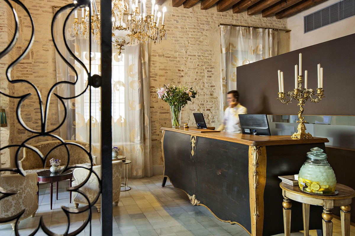 <b>Casa 1800 Sevilla</b> - Just a 2-minute walk from the Catedral de Sevilla, this 1864 mansion is ornate and sophisticated with a neutral toned palette. There’s a rooftop terrace with panoramic city views as well as a complimentary afternoon tea for guests to enjoy.