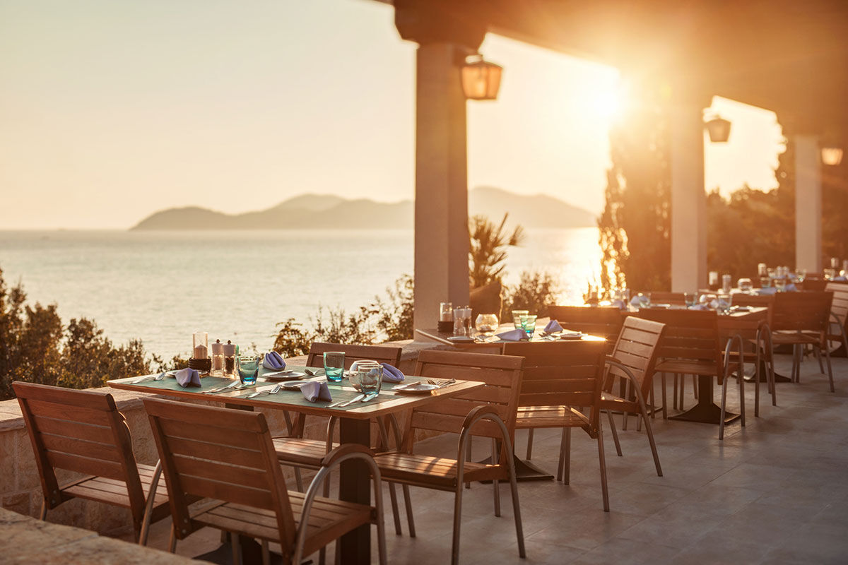 <b>Sun Gardens Dubrovnik Resort</b> - Removed from the hustle and bustle of Dubrovnik, the Sun Gardens Dubrovnik Resort is set in a quiet location on the beach. With 8 restaurants, 8 bars, 3 outdoor pools, tennis courts and a climbing wall, this luxury resort is full of vibrant activity and tranquil lounging.