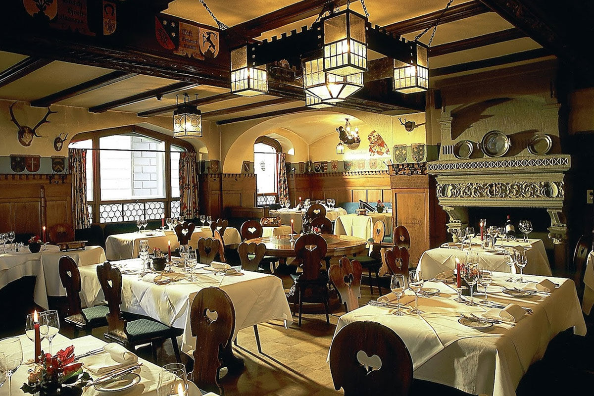 <b>Wilden Mann</b> - Welcome to the Old World as you step off the knobby cobblestone street and into this 19th century building-turned-boutique hotel. Inside you’ll find a cozy, rustic bistro with exposed wooden beams, an upscale French restaurant and country-chic rooms with antiques furnishings, giving the atmosphere a warm, charming feel.