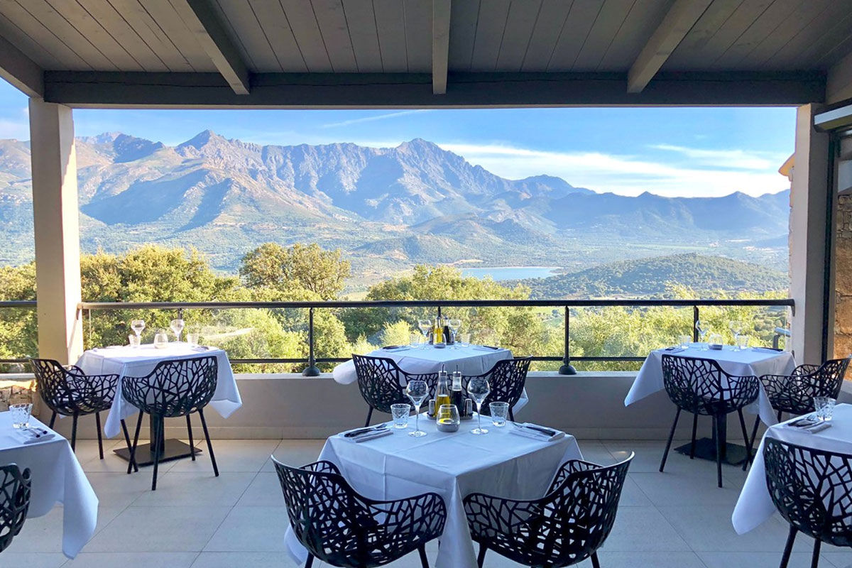 <b>Hotel A Piattatella, Monticello</b> - The views are king here in the hills of northwest Corsica: home of the Hotel a Piattatella. This villa-style refined hotel features minimalist rooms, a terrace bar plus a spa with hammam for guests to relax.