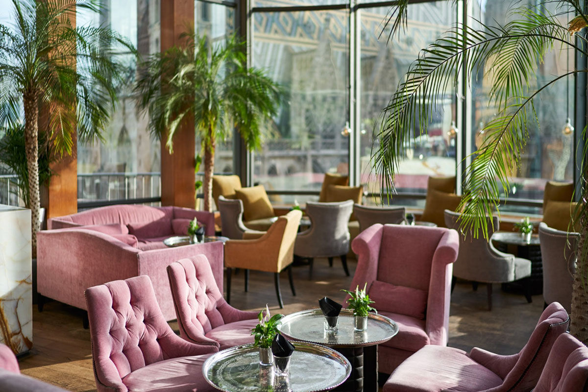 <b>DO & CO Hotel</b> - Occupying the upper floors of the postmodern landmark building the Haas Haus, the DO & CO Hotel has some of the best views of St. Stephen’s Cathedral, especially from its rooftop terrace. Utilizing exotic hardwoods, stone and leather, this high-style hotel is showy and sleek.