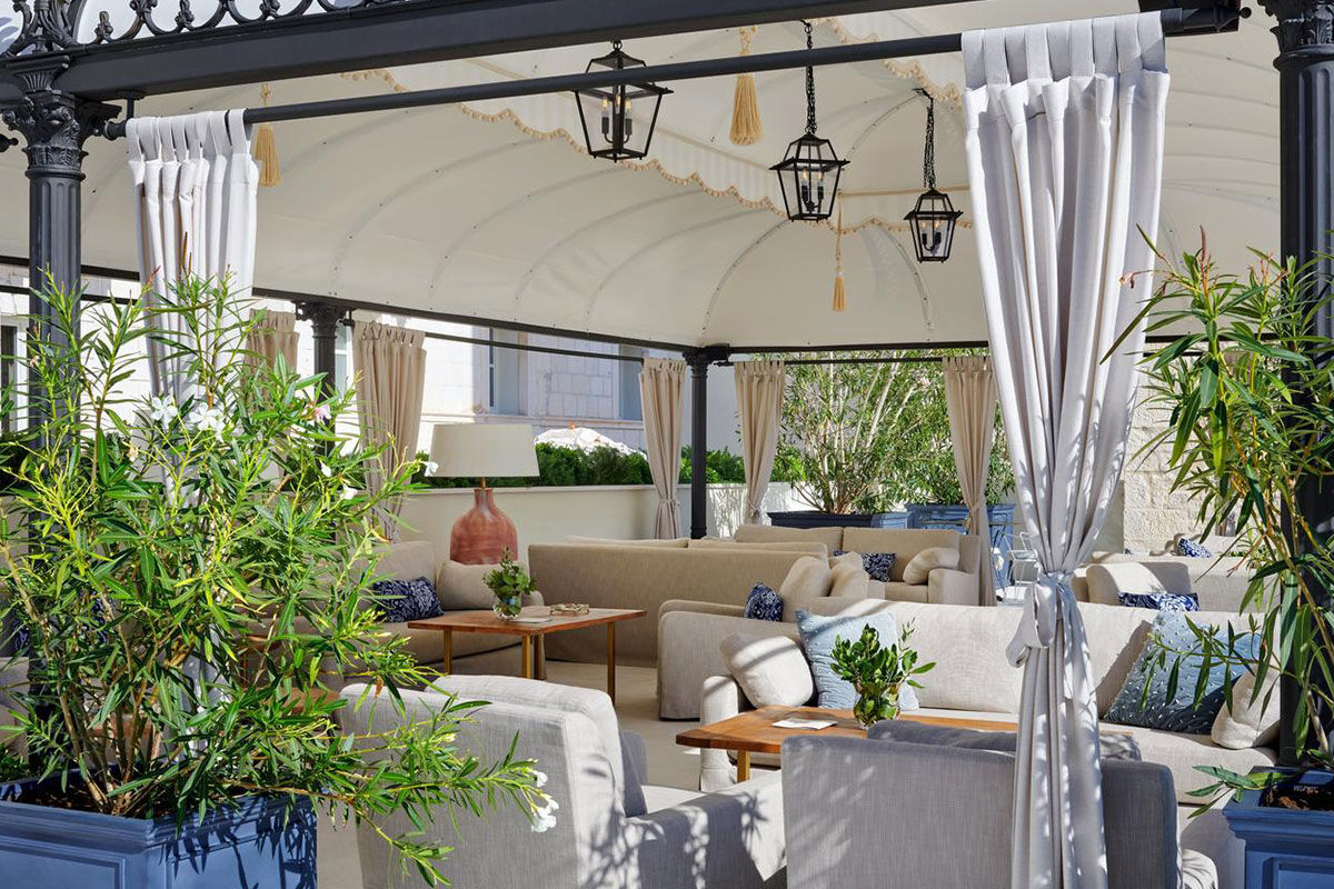 <b>Palace Elisabeth, Hvar</b> - Set in a stately building from 1869, this genteel hotel sits on a cobbled square facing the Port of Hvar. Palace Elisabeth quietly boasts of its upscale Italian restaurant that offers panoramic views, its outdoor terrace lounge with plush seating, as well as the courtyard pool to which guests retreat after a drink at the refined bar.