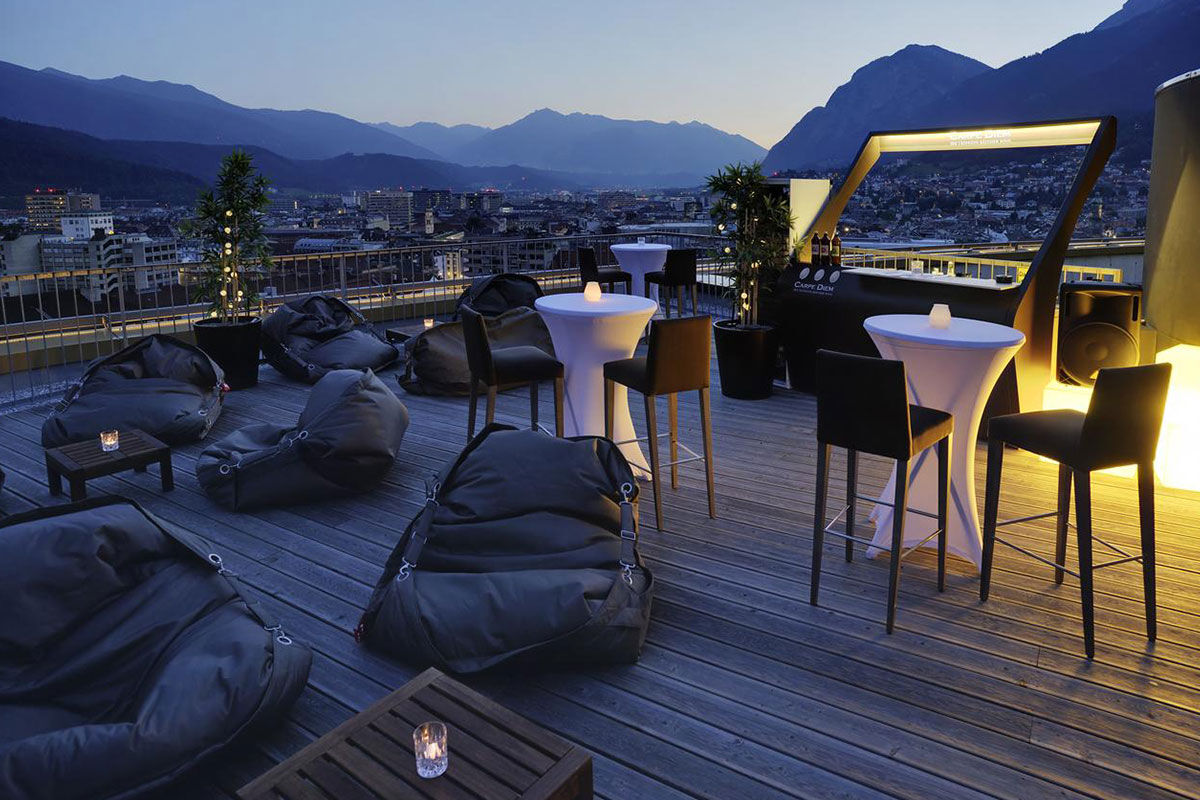 <b>Adlers Hotel Innsbruck</b> - Enjoy panoramic views of the city and Tyrolean Alps from this alpine-urban styled hotel in downtown Innsbruck. With newly designed rooms, a Turkish steam bath and sleek rooftop terrace, guests are rejuvenated to venture out and explore.