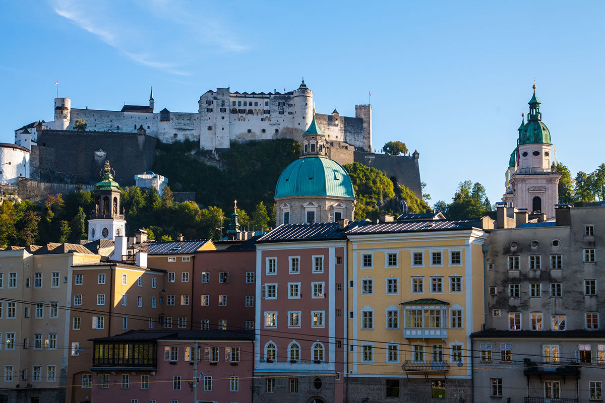 <b>Hotel Mozart</b> - Warm, with sage-colored walls throughout, the Hotel Mozart is relaxed, trendy and charming with its hardwood floors, and orb lighting. Guests enjoy the 10-minute walk into the historic Old Town to explore Salzburg and its sights.