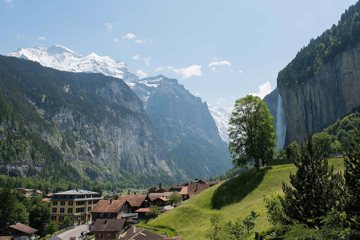 <b>Hotel Silberhorn, Lauterbrunnen</b> - With down-to-earth and classically modern rooms, the Hotel Silberhorn’s claim to fame is its incredible views from within the idyllic Lauterbrunnen valley. This wellness hotel offers a spa, Swiss ski school, unassuming restaurant with a fireplace, terrace and a sunroom.