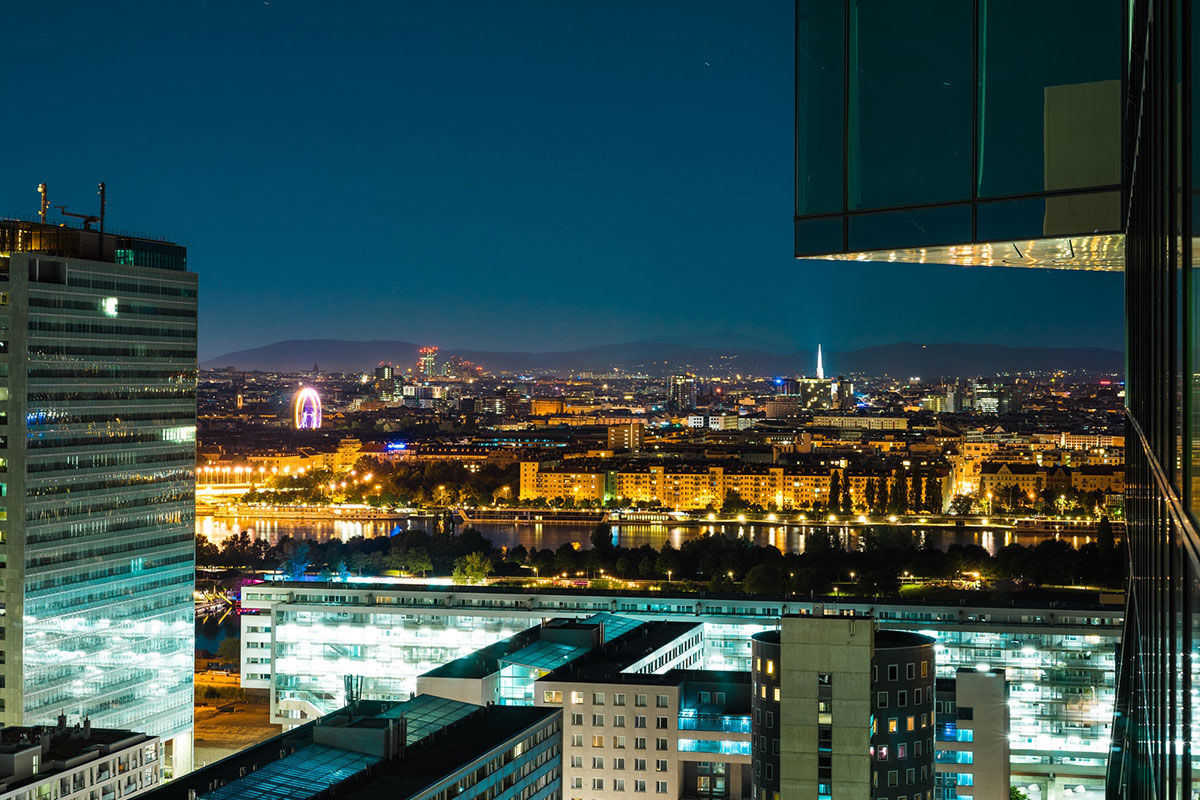 <b>Hotel Topazz</b> - With striking round windows and monochrome coloring, this eco-friendly hotel is sleek and modern. In the vibrant heart of Vienna’s 1st District, the Hotel Topazz is a 3-minute walk to St. Stephen’s Cathedral and is close to exclusive shopping streets.