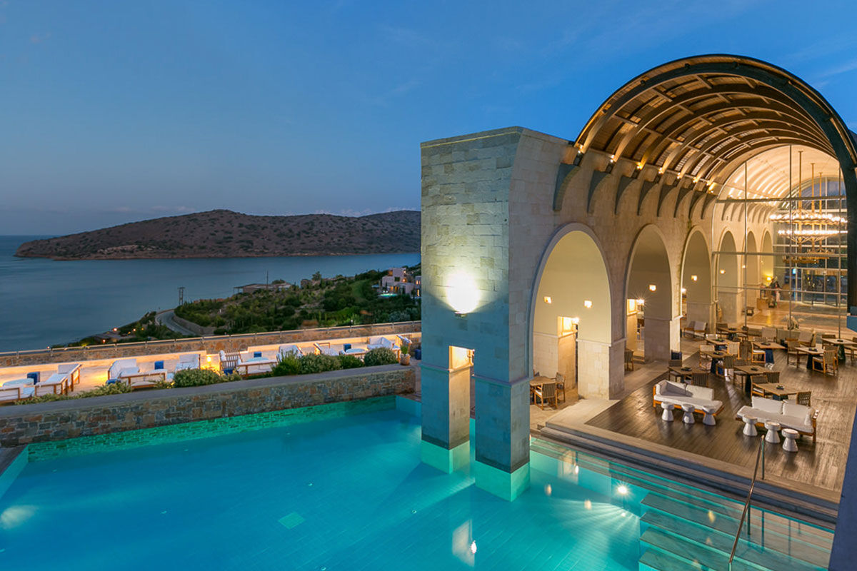 <b>Blue Palace, Elounda</b> - Tucked away on the Gulf of Elounda, the Blue Palace welcomes guests with refined, contemporary bungalows and breathtaking architecture. A real modern luxury experience, this resort features five restaurants, three bars, a spa, gym, and private beach.