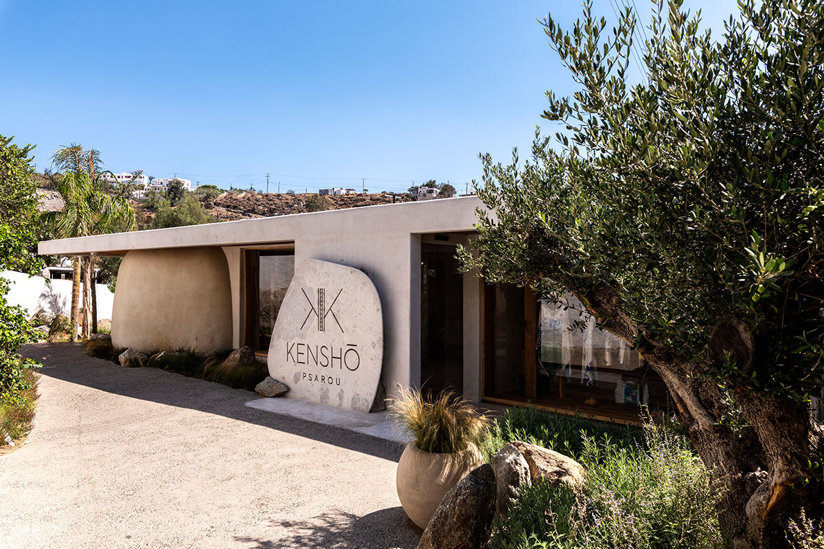 <b>Kensho, Psarou</b> - Nestled on Psarou Beach, Kensho is a clean, minimalist hotel with aged wood and stone trimmings. Rooms are contemporary and spacious, and guests can mingle at the poolside bar and restaurant with views of the crystal blue sea.