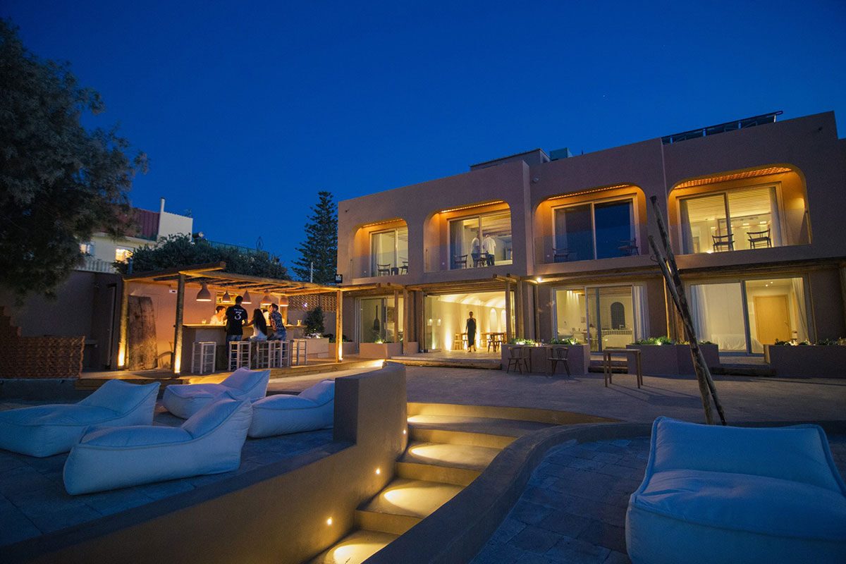 <b>Theodore Boutique Hotel, Agia Marina</b> – Set right on the sandy beach in the Agia Marina Village, the Theodore Boutique Hotel offers warm hospitality to guests looking to share a love for Crete. With an acute attention to detail, this luxury hotel creates a journey for guests to experience the ancient traditions and heritage of Crete in a contemporary way.