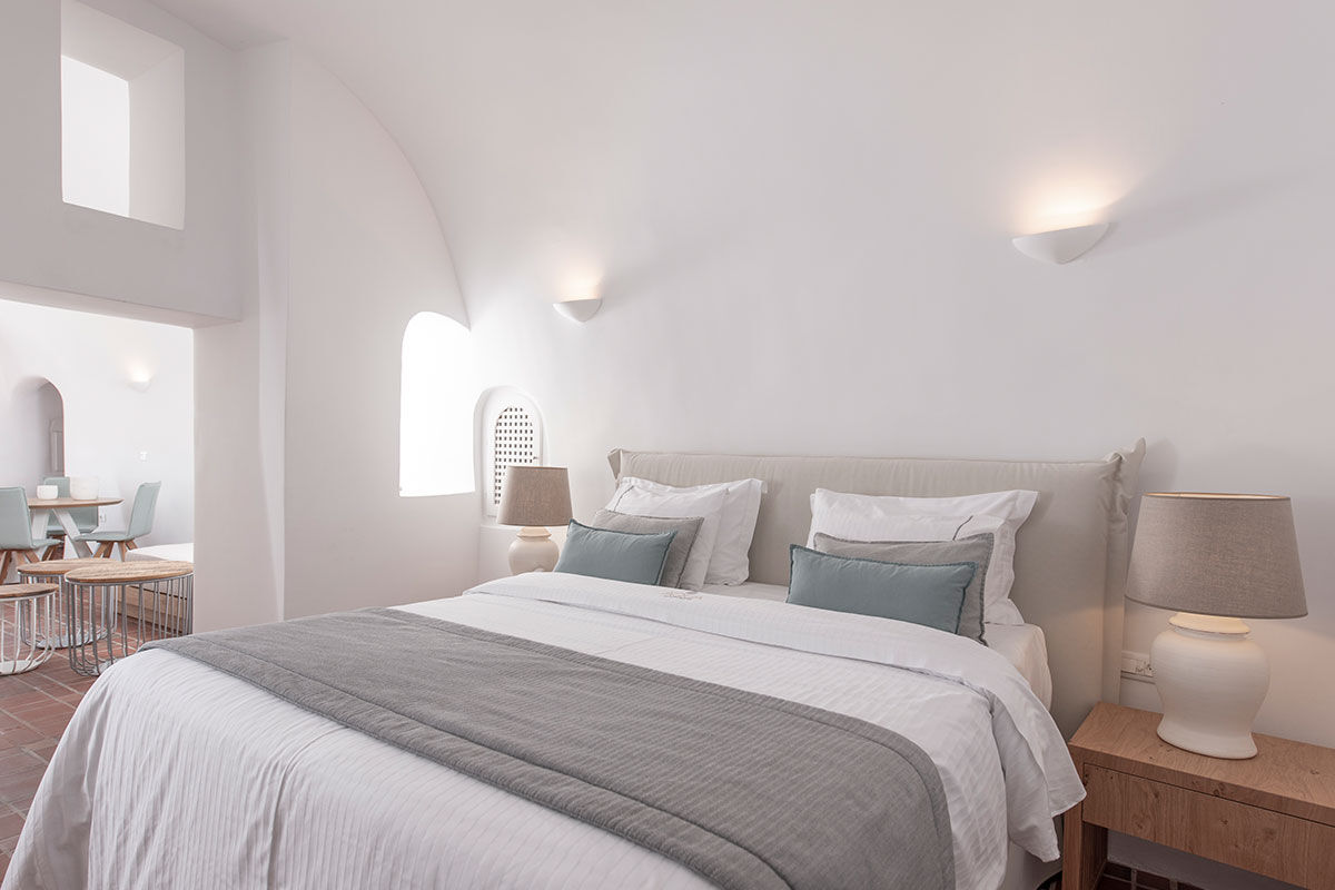 <b>Aqua Suites, Imerovigli</b> - Nestled within the settlement of Imerovigli, the Aqua Suites are removed from the noisy town center but have access to the major sights and attractions Santorini has to offer. With panoramic views of the caldera and volcano, this boutique luxury hotel invites you to experience a sanctuary of tranquility and bliss.