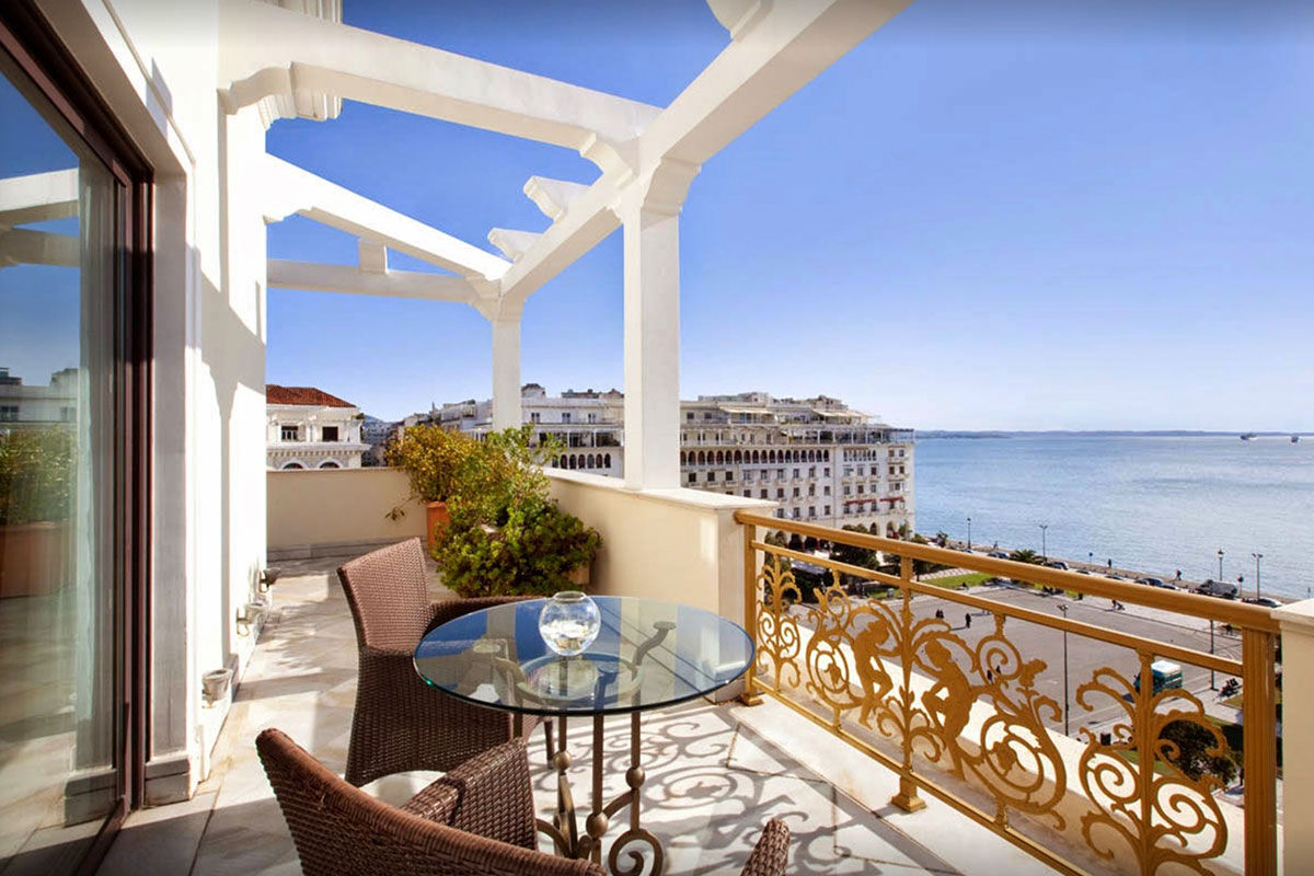 <b>Electra Palace, Thessaloniki</b> - Only a minute’s walk from Aristotelous Square, this classic-luxe hotel boasts of its Byzantine-inspired façade as well as handmade furniture and art. An architectural landmark, the Electra Palace features a rooftop restaurant, posh bar and rooftop pool as well as a sauna.