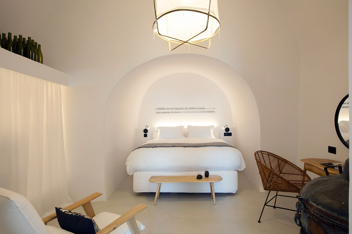 <b>Ikies Traditional Houses, Oia</b> - Comprised of 11 romantic guesthouses, Ikies is the perfect getaway for couples to relax and enjoy views of the Caldera and volcano. All suites have terraces, and their services department can help arrange sailing excursions, scuba diving or sight-seeing tours.