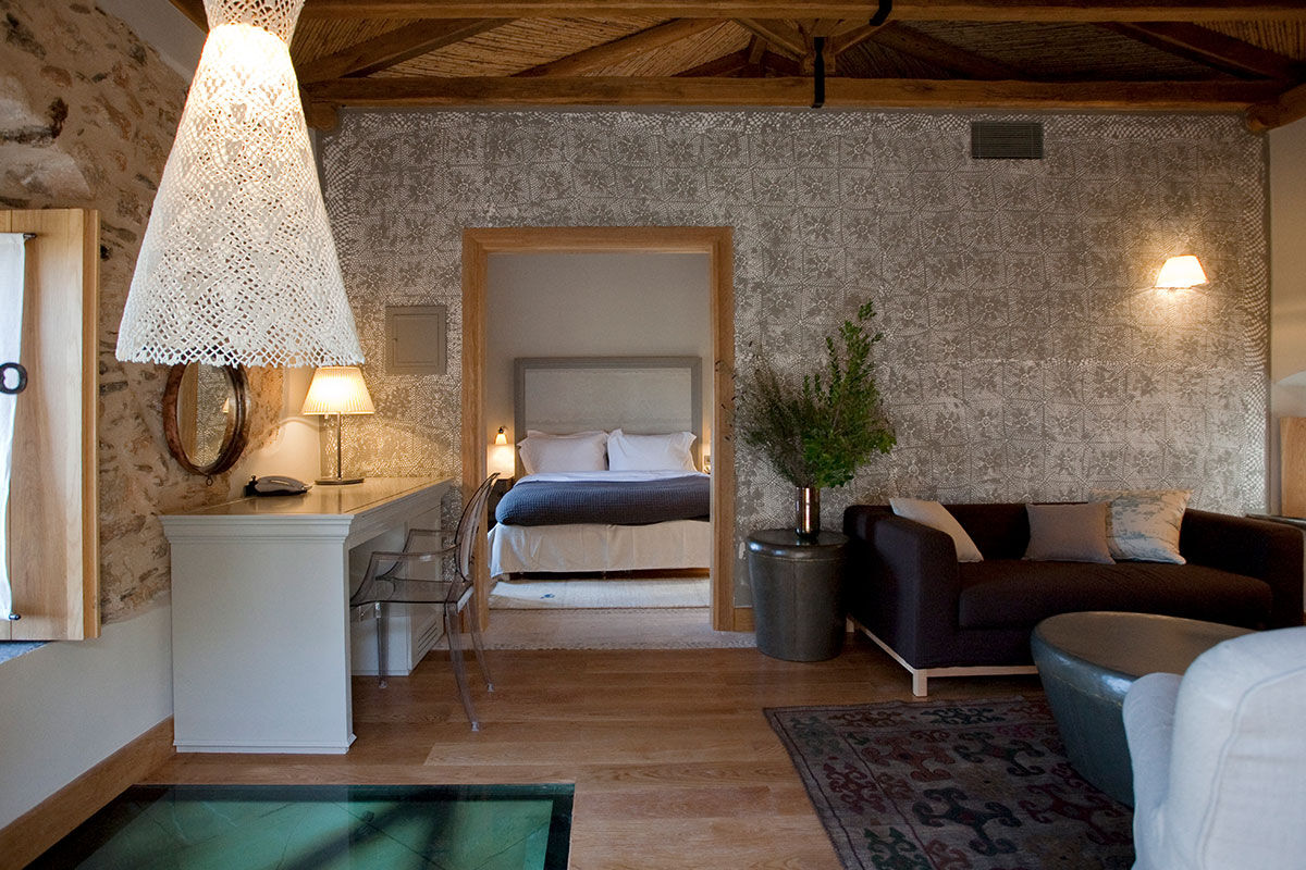 <b>Kinsterna, Monemvasia</b> - Set on a hilltop overlooking the Aegean Sea, this upscale hotel embraces guests with its stone walls, vine-covered terraces and lush Mediterranean gardens that are filled will citrus trees. Within this fairytale historic mansion, there are two pools, three restaurants and a sauna/steam room as well as café, bar, and kids’ playground.