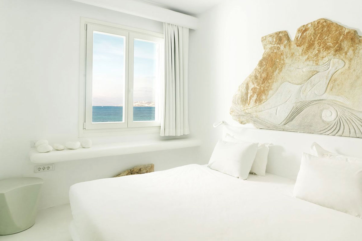 <b>Mykonos Bay, Mykonos Town</b> - Set on a sandy beach, and a short walk into town, Mykonos Bay Hotel offers the best of both worlds. It features bright rooms with whitewashed walls, a restaurant with Mediterranean cuisine, an outdoor saltwater pool, poolside bar — even bikes for loan. What more could you ask from this Aegean dream?