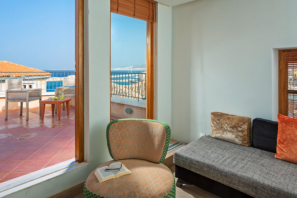 <b>Casa Delfino, Chania</b> - Housed within a 17th century Venetian mansion, this family-run boutique hotel has charm, class and a stunning courtyard with pebbled mosaics. Guests can enjoy a serene spa, rooftop garden or 7-minute walk to the Old Venetian Harbor.