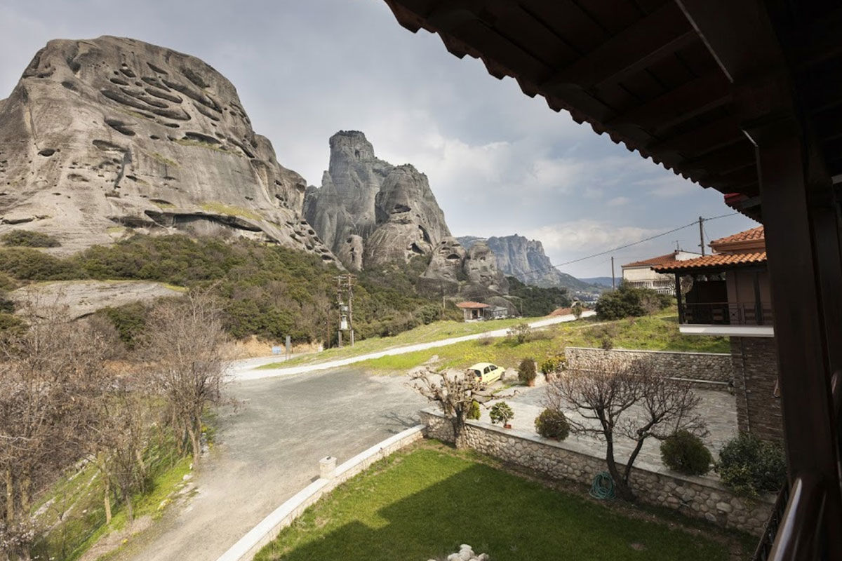 <b>Dellas Boutique Hotel, Kastraki</b> - With views of Meteora’s rocky landforms, this down to earth hotel features dark wood furnishings and stonework, bringing a natural feel to your stay. Meteora is classed as a World Heritage Site and the nearby monasteries are built on 14th century sandstone rock pillars — you won’t want to miss these natural beauties.