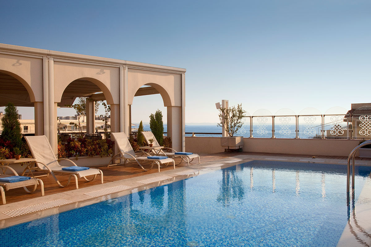 <b>Electra Palace, Thessaloniki</b> - Only a minute’s walk from Aristotelous Square, this classic-luxe hotel boasts of its Byzantine-inspired façade as well as handmade furniture and art. An architectural landmark, the Electra Palace features a rooftop restaurant, posh bar and rooftop pool as well as a sauna.