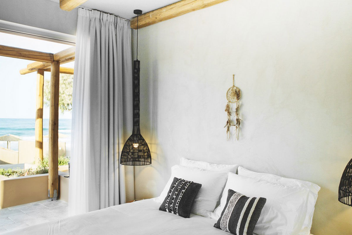 <b>Theodore Boutique Hotel, Agia Marina</b> – Set right on the sandy beach in the Agia Marina Village, the Theodore Boutique Hotel offers warm hospitality to guests looking to share a love for Crete. With an acute attention to detail, this luxury hotel creates a journey for guests to experience the ancient traditions and heritage of Crete in a contemporary way.