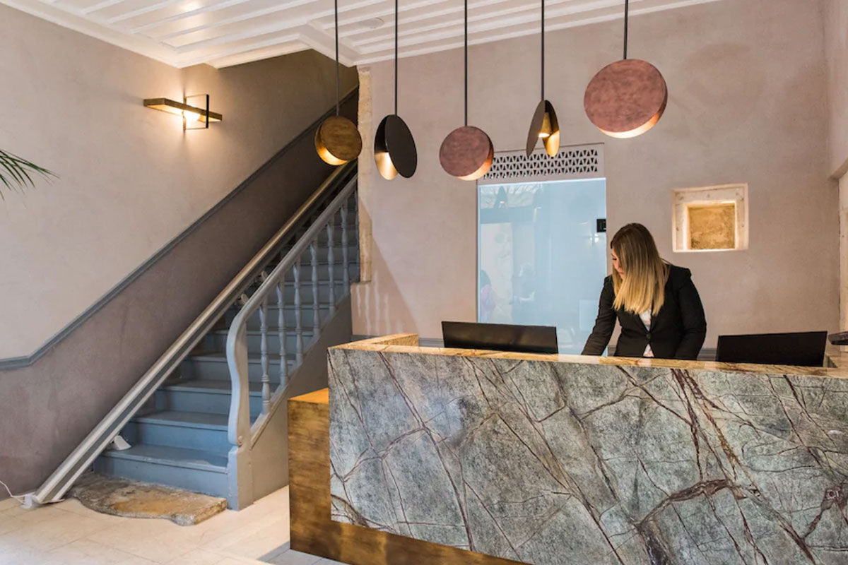 <b>Scala de Faro, Chania</b> - Located right on the Venetian harbor of Chania, this luxury boutique hotel has a sleek, contemporary style, with brass notes and warm coloring. Right in the middle of Old Town, guests have the cobblestone shopping street right outside their door.