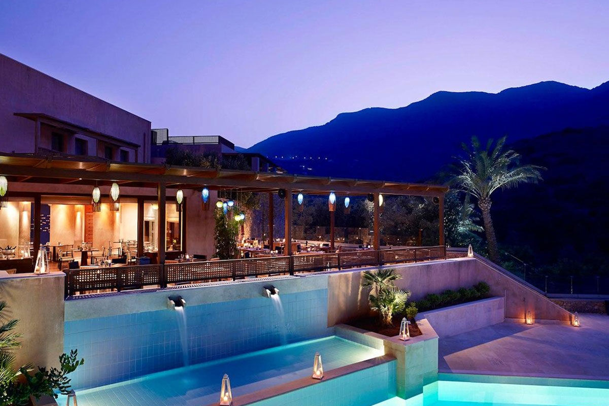 <b>Blue Palace, Elounda</b> - Tucked away on the Gulf of Elounda, the Blue Palace welcomes guests with refined, contemporary bungalows and breathtaking architecture. A real modern luxury experience, this resort features five restaurants, three bars, a spa, gym, and private beach.