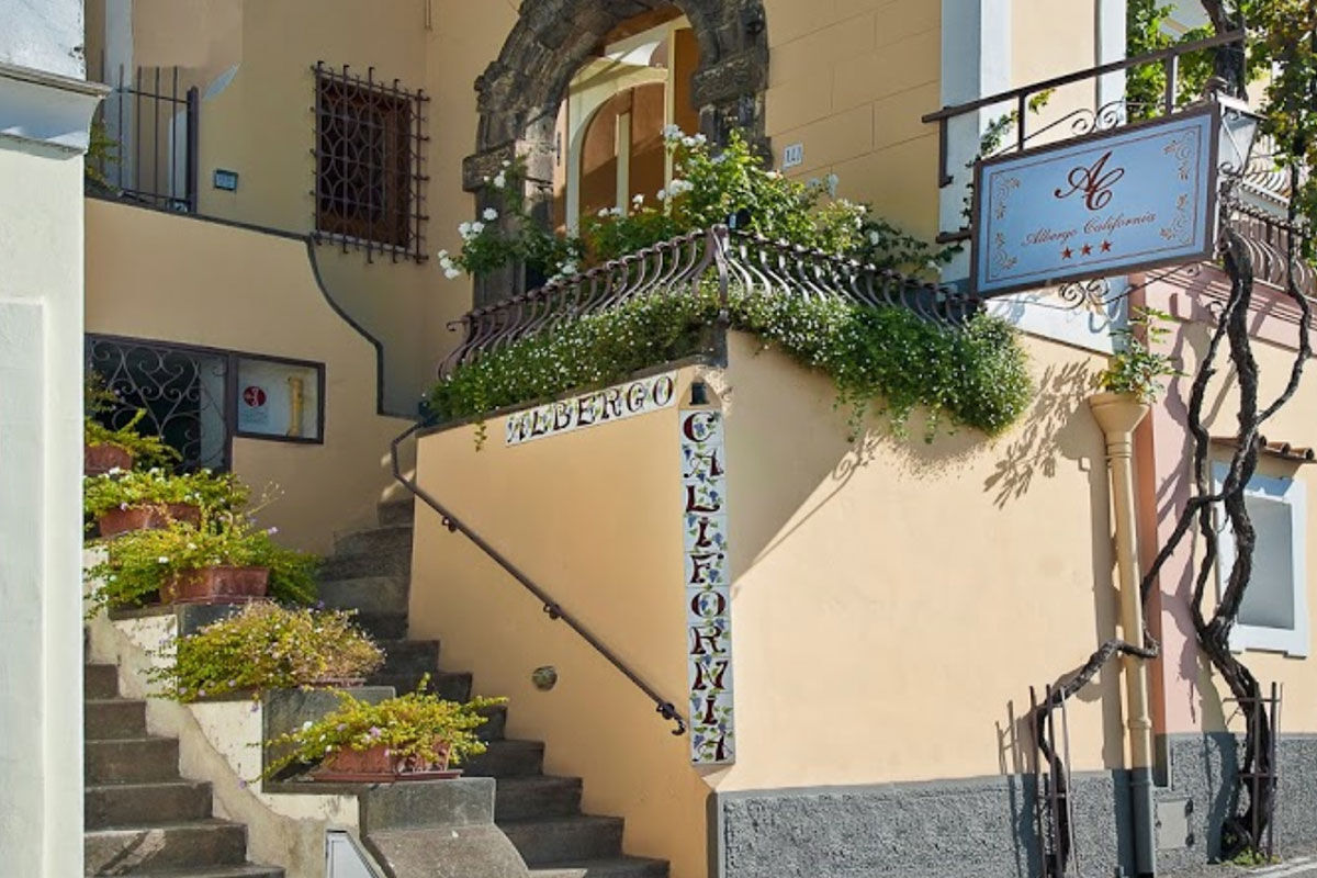 <b>Albergo California, Positano</b> - The views of the pastel-dotted cliffs from this Mediterranean-style boutique hotel are only enhanced when they’re accompanied by breakfast on the terrace overlooking the sea. Albergo California is set up on the hillside and is only a 9-minute walk to the beach.