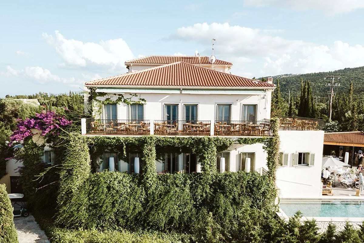 <b>Emelisse Art Hotel, Kefalonia</b> - With chunky teak furniture and neutral coloring, minimalist rooms in the Emelisse Art Hotel are charming, comfortable and have spanning sea views. The villas are nestled into landscaped grounds and feature tennis courts and swimming pools as well as an open-air cinema, and private rocky beach for guests to enjoy.