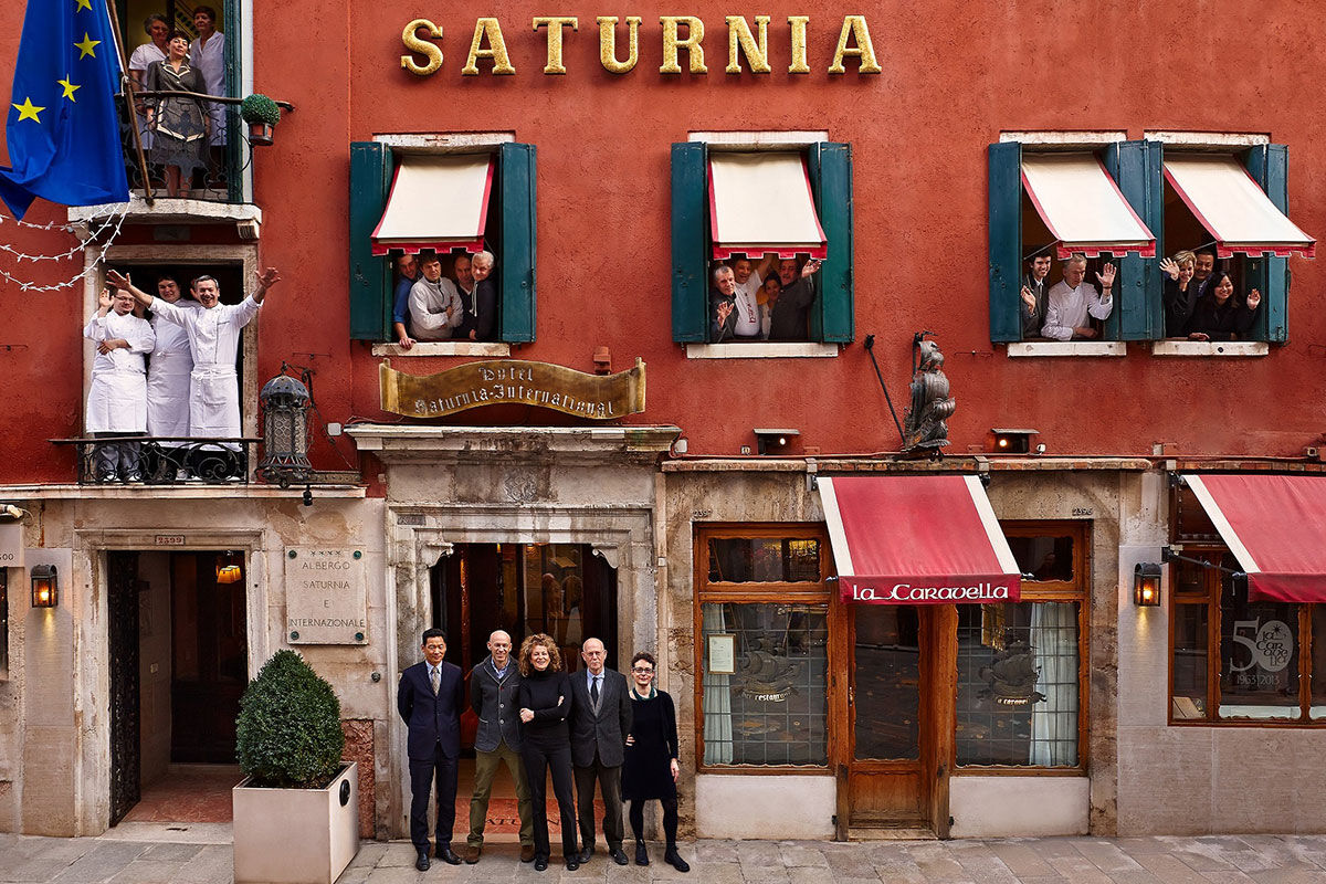 <b>Hotel Saturnia</b> - Family run since 1908, Hotel Saturnia is set in a 14th century Venetian building with a rooftop terrace and is only a brisk walk to St. Mark’s Square. The parquet floors, wooden ceilings and heavy furniture create a refined feel where Art Deco and Venetian styles blend.