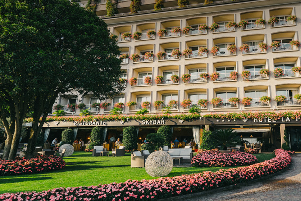 <b>Hotel La Palma, Stresa</b> - Sip a cocktail on the rooftop ‘Sky Bar’ or enjoy gourmet Piedmont cuisine at the on-site restaurant. Hotel La Palma has a panoramic spa and pool, offering breathtaking views of Lake Maggiore.