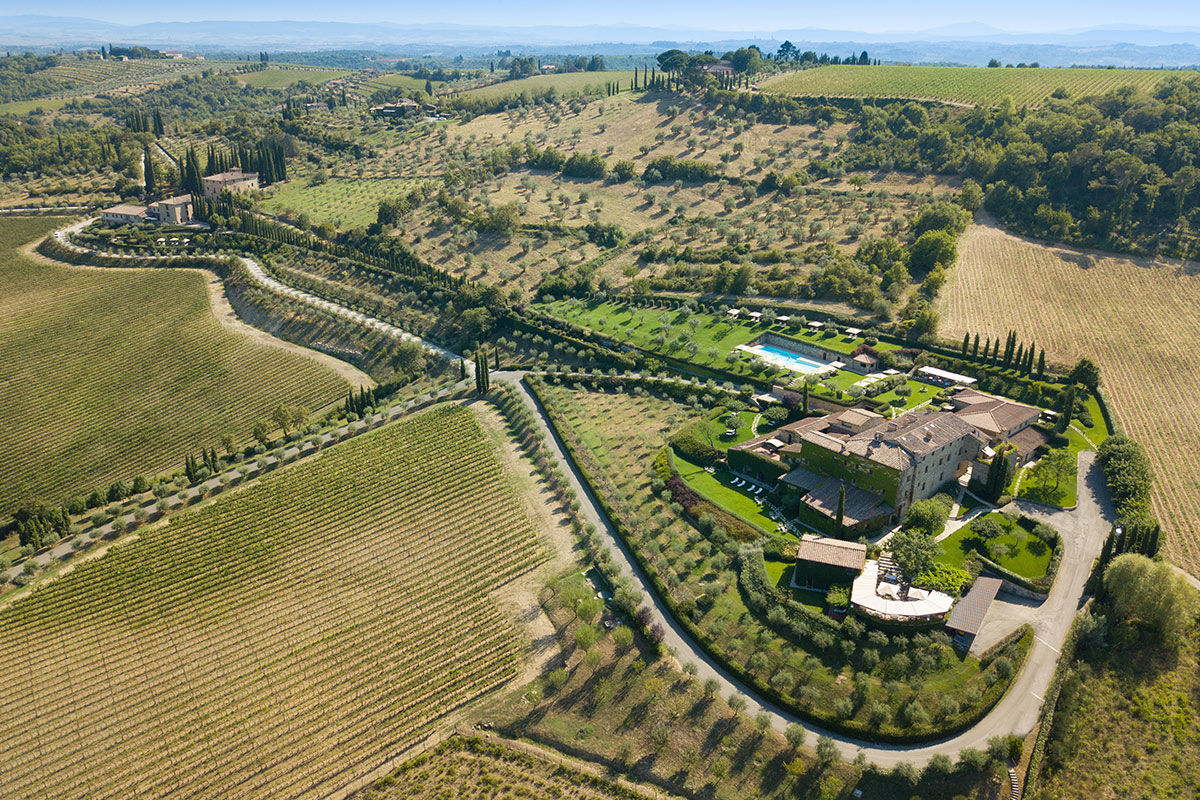 <b>Hotel Le Fontanelle</b> - Perched on a hilltop, Hotel Le Fontanelle is a 13th century estate turned upscale hotel with panoramic views of the Chianti Classico region. Featuring beamed ceilings and terracotta floors, this 5-star hotel is a peaceful, rural retreat for those looking for quiet elegance.