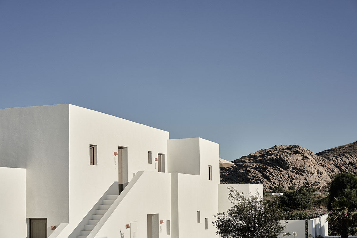 <b>Parilio, Naoussa</b> - With smooth architectural lines, warm minimalist décor and cacti planted throughout the property, Parilio is a 33-suite retreat inspired by Paros’s landscape and culture. Guests can explore the secluded, pine-fringed coves or nearby white-washed fishing villages for the slow rhythms of Cycladic life.