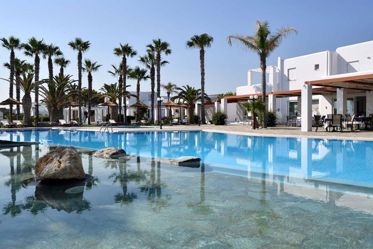 <b>Astir of Paros, Naoussa</b> - Here at Astir of Paros, you can admire the restored 12th century chapel on the grounds, layout on the private beach or spend the morning on the exclusive golf course. The property is surrounded by tropical gardens, making your walk to the beachside pool an aromatic one.