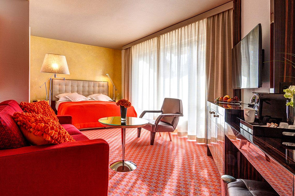 <b>Hotel Eden Roc, Ascona</b> - With four chic restaurants, three pools, saunas and a tanning solarium on site, you won’t need to travel far for… well, anything. If you do decide to venture from this contemporary oasis, don’t forget to visit its own private beach and marina.