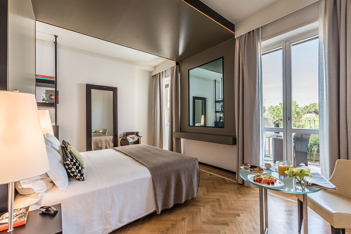 <b>Hotel FortySeven</b> - Centrally located to the main historic attractions, Hotel FortySeven has a rooftop restaurant where you can enjoy cocktails at sunset and ponder the rich roman culture that surrounds you. Amidst the ancient history, this modern hotel is unapologetically contemporary with its private movie theater, pool table and chic decor.